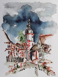 Katholische Kirche St. Marien Bad Salzschlirf 2019 (23 x 29)